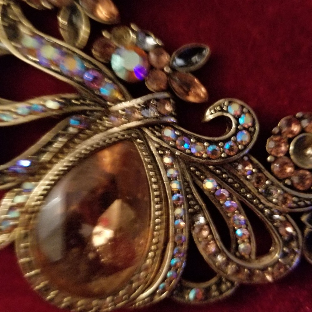 Multi color stone necklace vintage